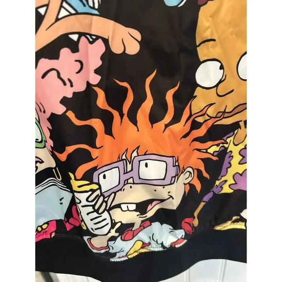 MEMBERS ONLY 90s NICKELODEON Cartoon Unisex Reversible Jacket XL - Picture 4 of 11